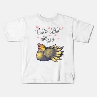 Cute But Angry (Grey and yellow tiel) Kids T-Shirt